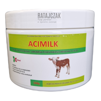 Acimilk Zakwaszacz do mleka zapobiega powstaniu biegunki u cieląt Comfeed